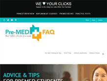 Tablet Screenshot of premedfaq.com